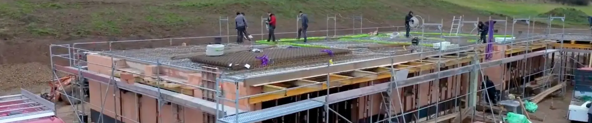 Rohbau auf einer Baustelle
